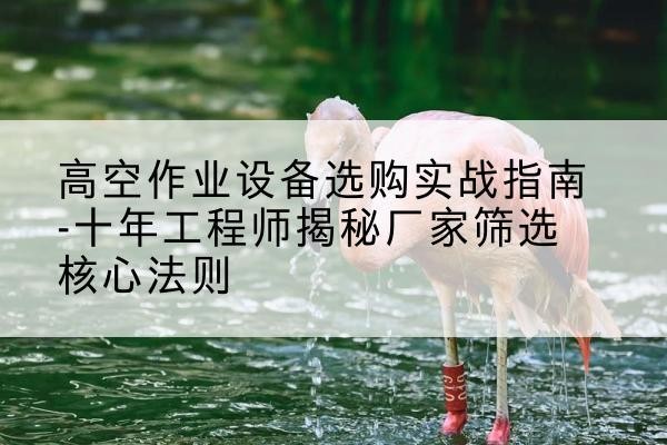 普定剪叉式升降机厂家-高空作业设备选购实战指南-十年工程师揭秘厂家筛选核心法则