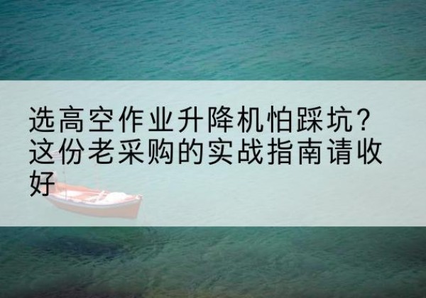 普定高空作业升降机厂家推荐-选高空作业升降机怕踩坑？这份老采购的实战指南请收好